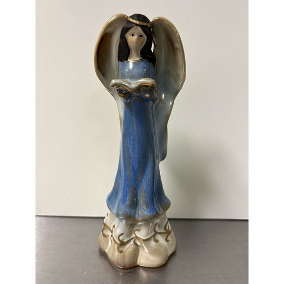 Porcelain Angel Figurine  7” Tall Reading Bible/Book. Great Condition - Picture 1 of 8